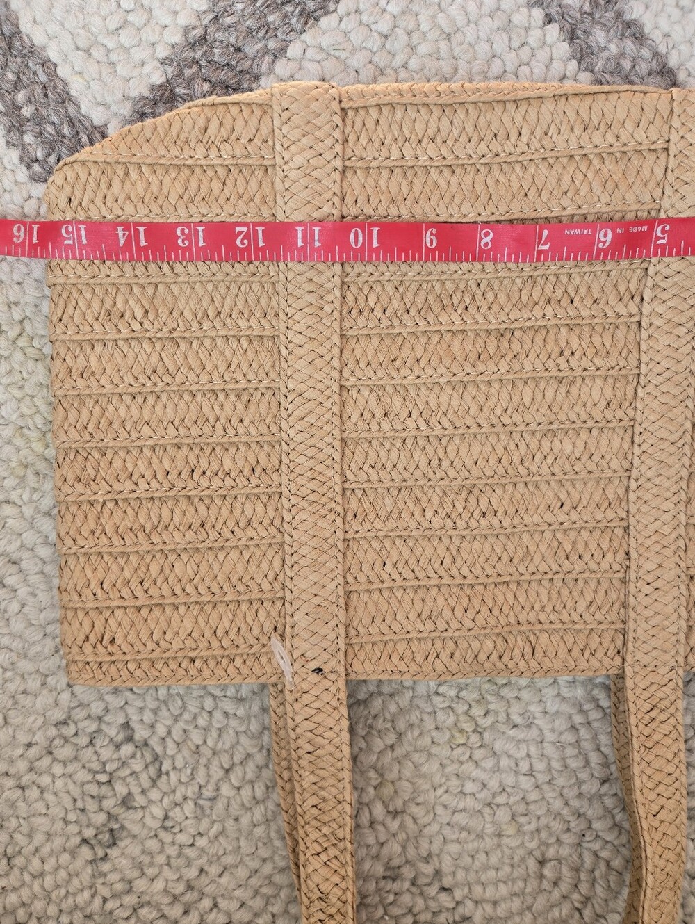 NWOT Draper James Simple Classic Straw Handbag - Picture 2 of 4